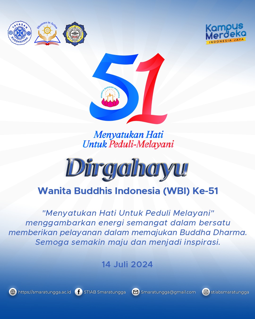 DIRGAHAYU Wanita Buddhis Indonesia (WBI) Ke-51
